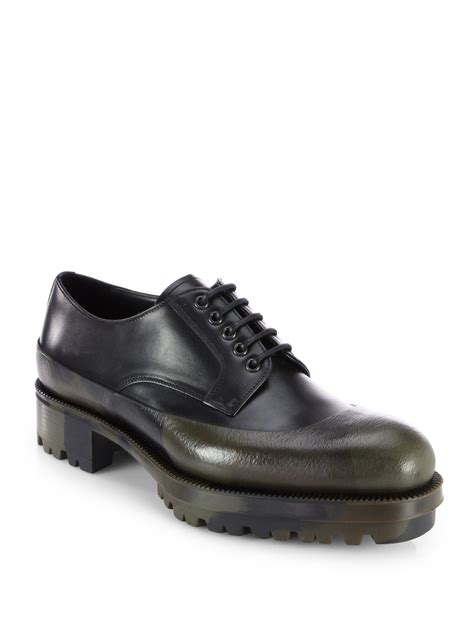 prada oxford platform black|Prada platform leather Oxford.